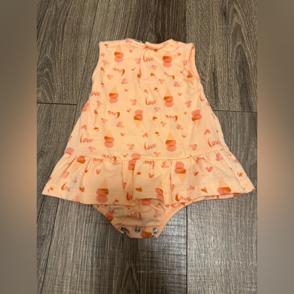 Bon Bebe Baby Girl Ice Cream Orange Dress Size 0/3 Months - Picture 4 of 4